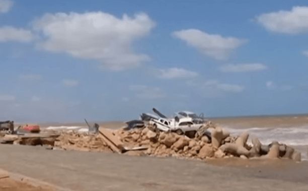 리비아 대홍수 피해 현장