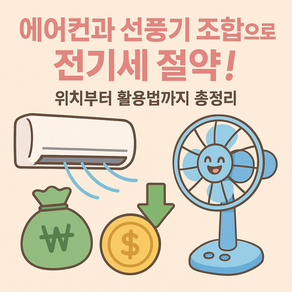 에어컨과 선풍기 조합으로 전기세 절약! 위치부터 활용법까지 총정리