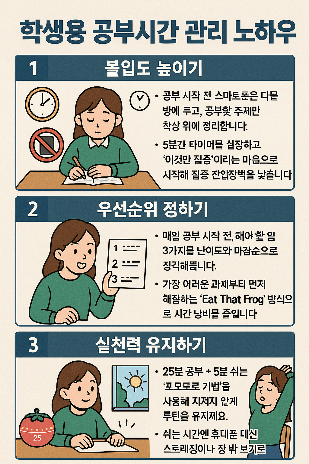 공부시간 관리 관련 사진