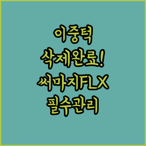 써마지 FLX 이중턱 타이트닝 효과와..