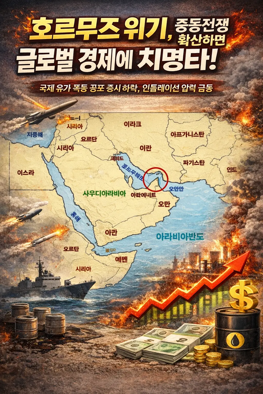 호르무즈 해협 위기와 5060 은퇴 자산 완벽 방어 가이드