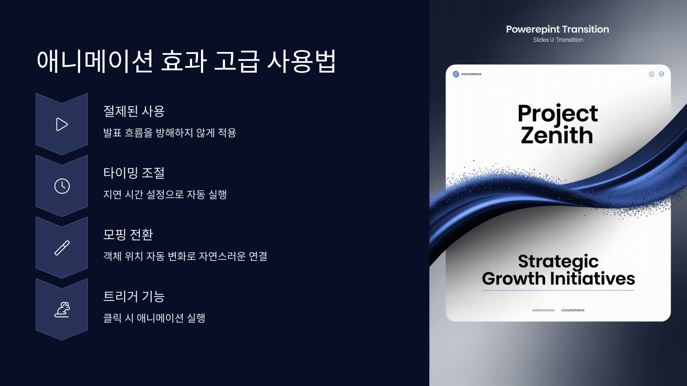 애니메이션 효과 고급 사용법