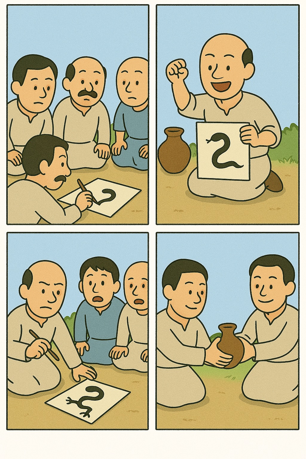 화사첨족 사자성어 만화 4컷