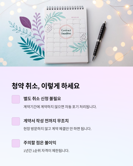 청약 취소 이렇게 하세요