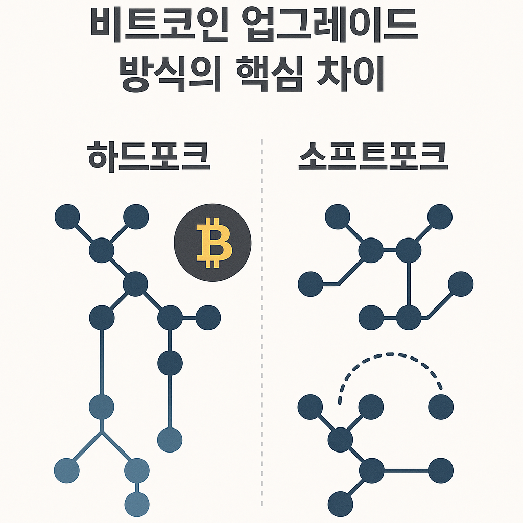 하드포크와 소프트포크, 비트코인 업그레이드 방식의 핵심 차이
