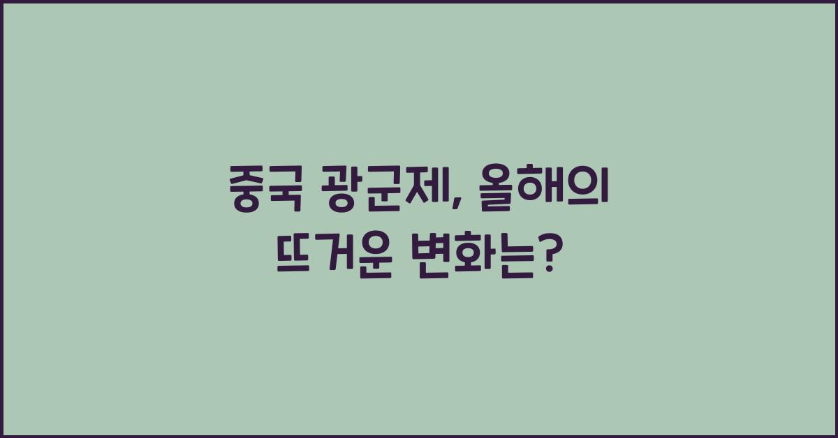 중국 광군제
