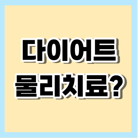 다이어트 물리치료