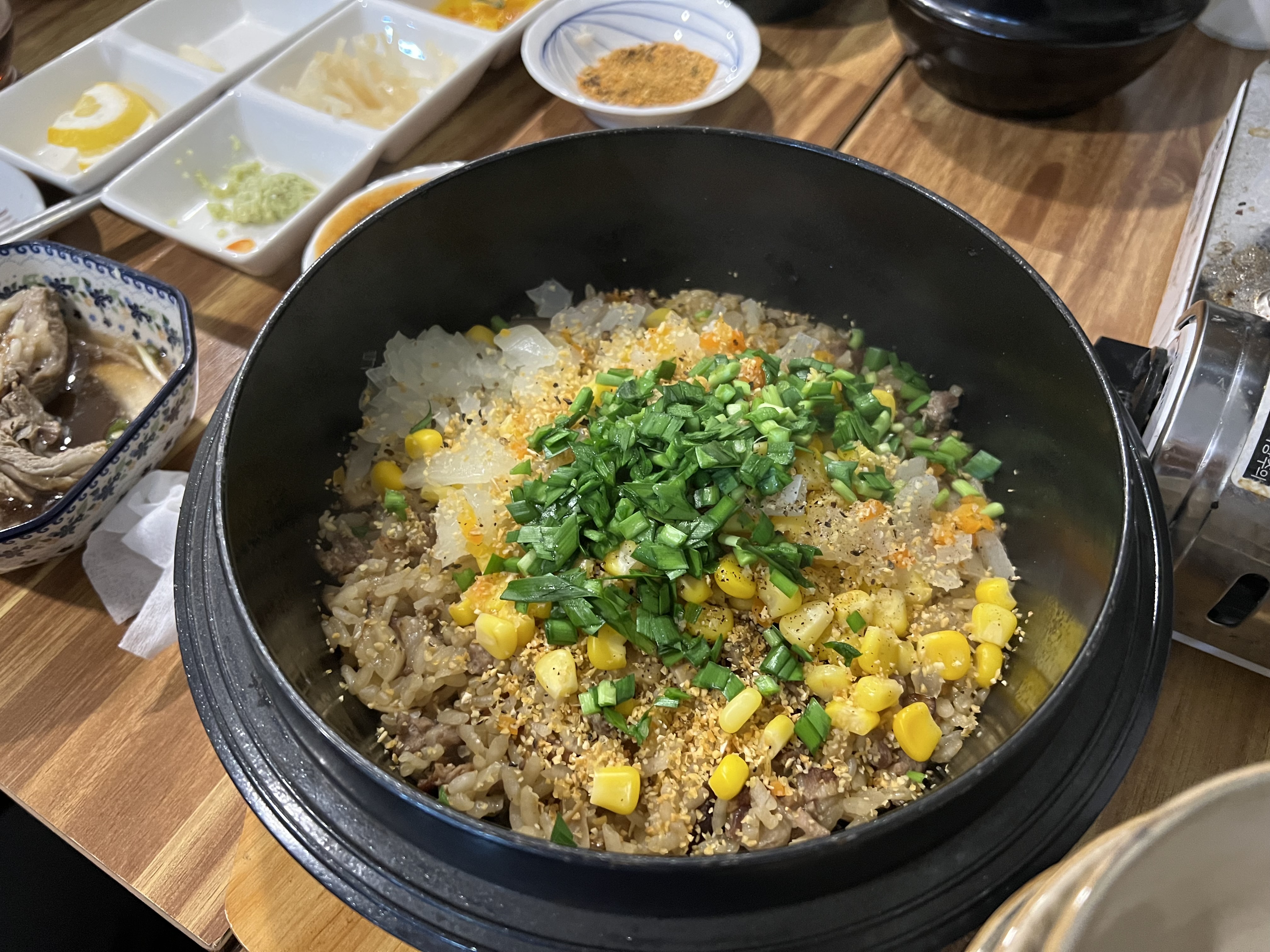 양고기수육에 같이 나오는 비빔밥