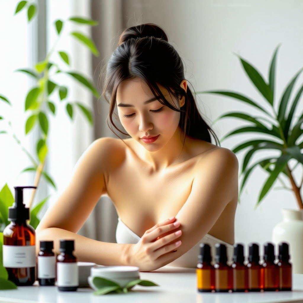 아로마 오일로 피부관리
