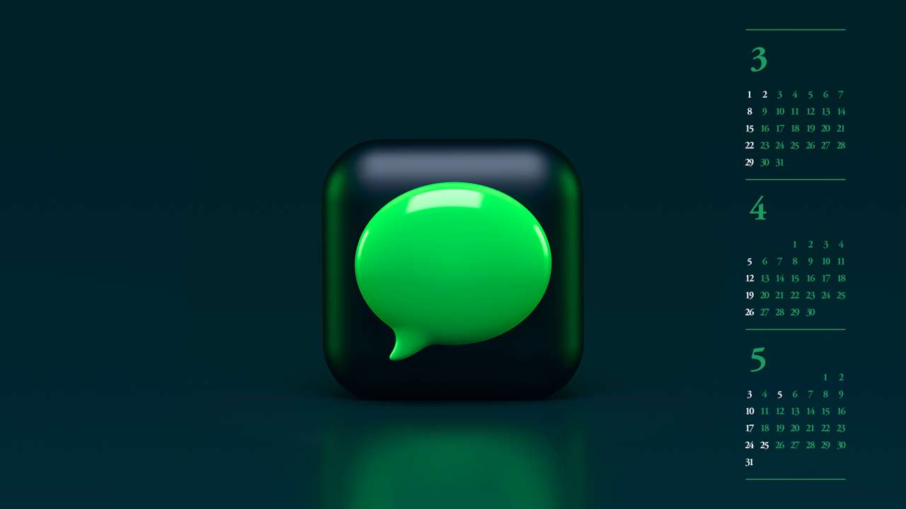 05 말풍선 B - 2026년4월 달력배경화면