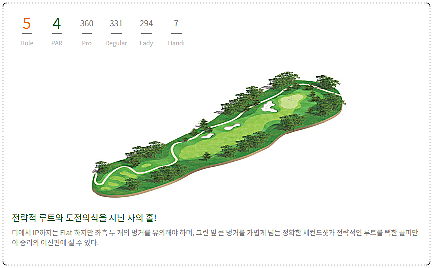 해운대CC 골든 코스 5번 홀