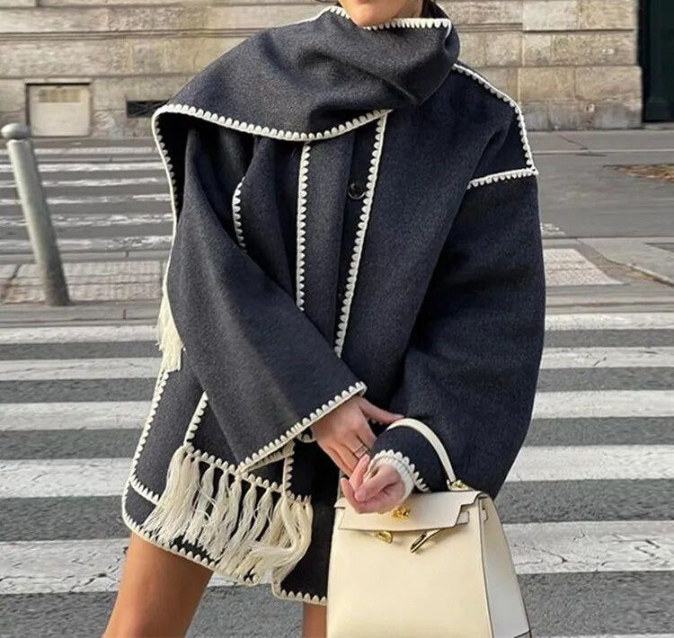 스카프 코트 스타일