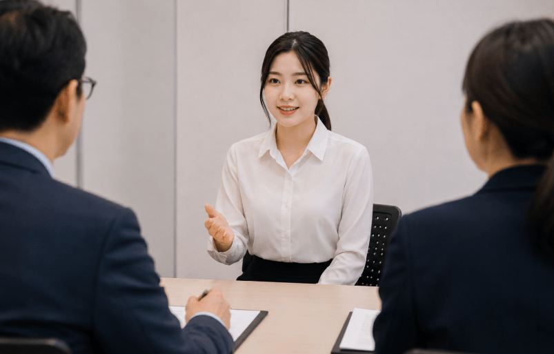 대학 면접 장면