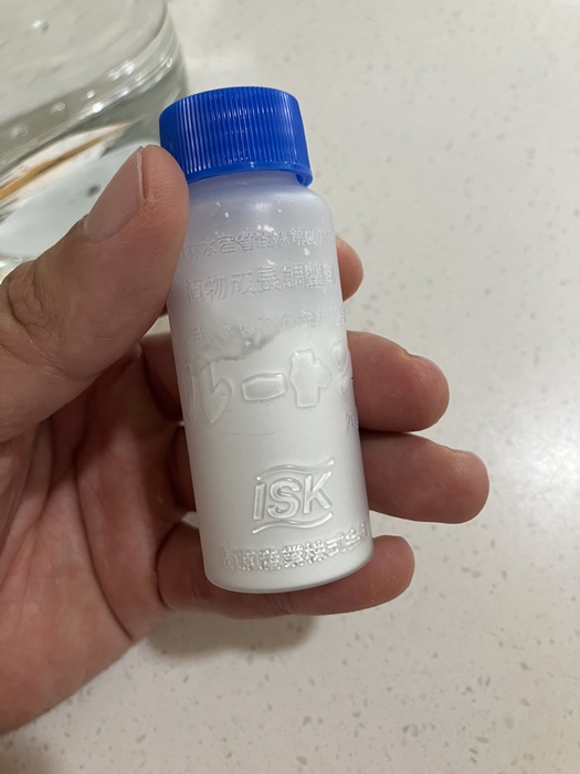 루톤 분말 제품과 파란색 뚜껑 모습