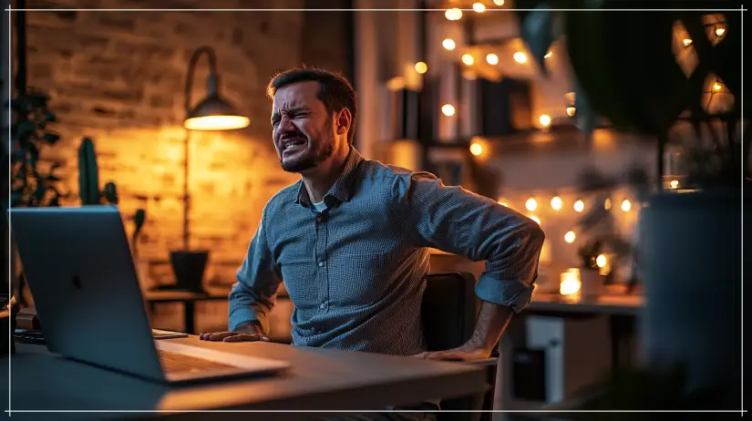 오른쪽-옆구리-통증으로-일상생활에-불편함을-겪고-있는-모습