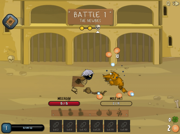 적을-공격하고-머니를-획득하는-장면