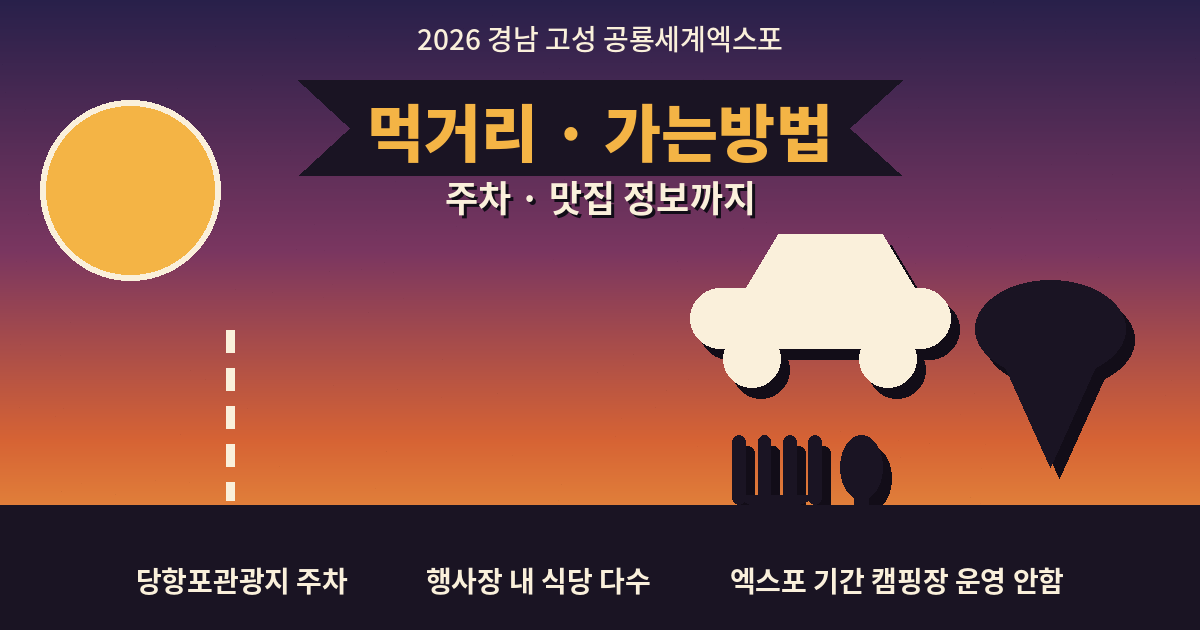 고성공룡엑스포-먹거리가는길-주차안내