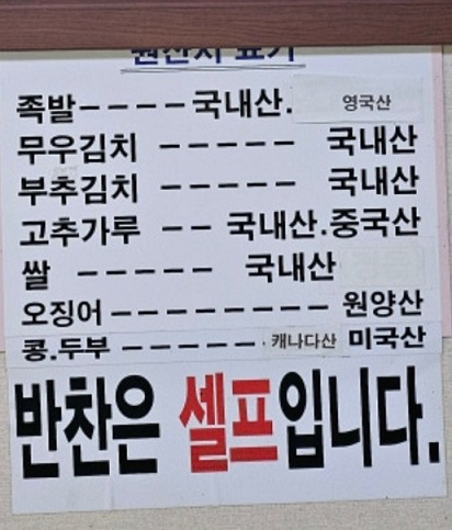 원산지표시판