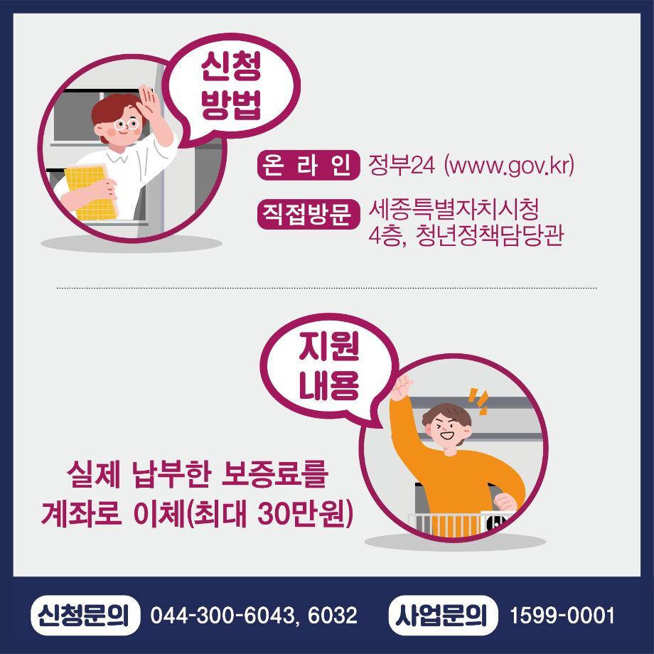 세종시 청년 전세보증금반환보증 보증료 지원사업
