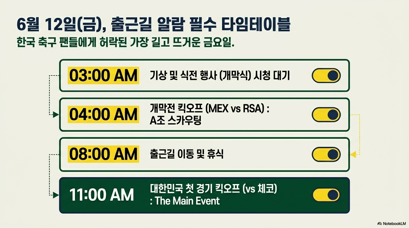 북중미 월드컵 개막전 날짜 일정 및 시간 타임 테이블
