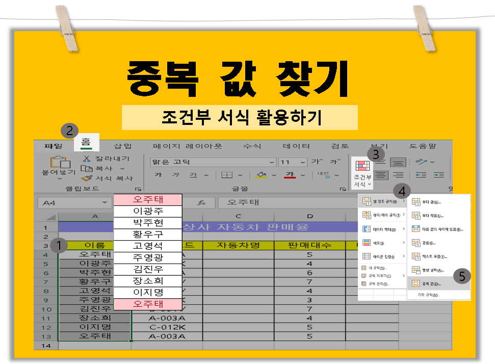 중복 값 찾기