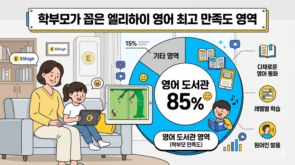 학부모가 꼽은 엘리하이 영어 최고 만족도 영역