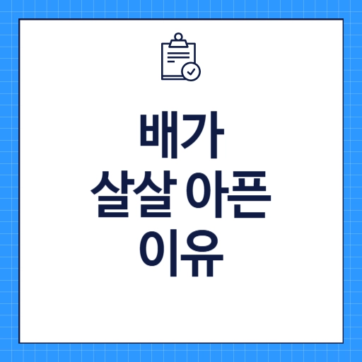 배가 살살 아픈 이유