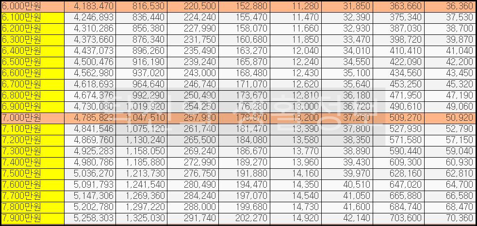2023 연봉 실수령액