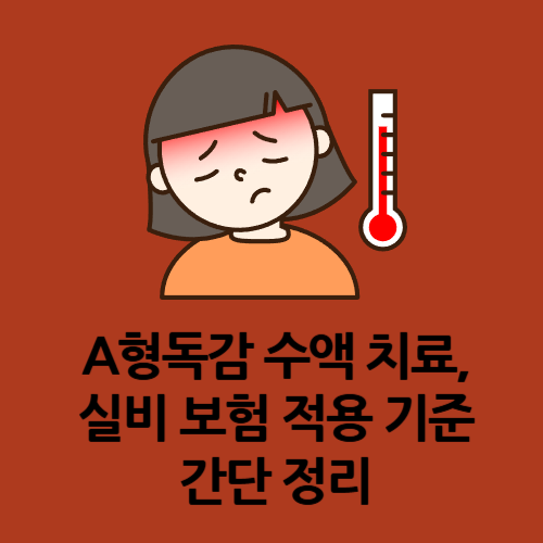 A형독감 수액 치료, 실비 보험 적용 기준 간단 정리