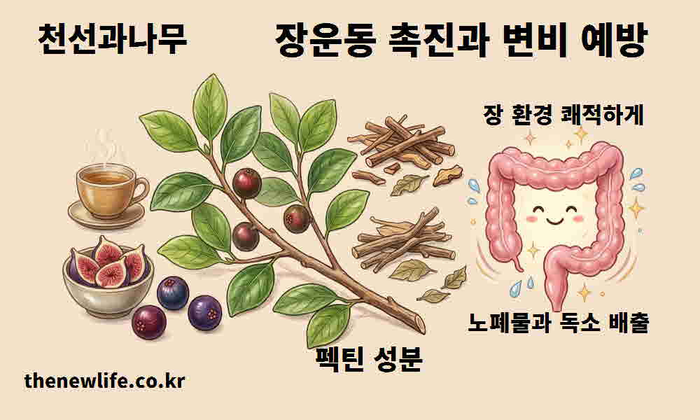 천선과나무 효능 장운동 촉진 변비 예방