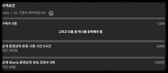 유튜브 수익 창출 조건