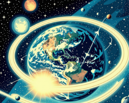 만류인력의 법칙 표현 이미지