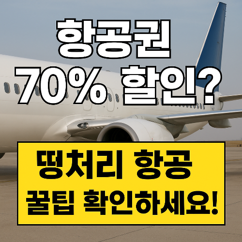 땡처리 항공권 구매