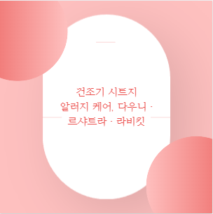 건조기 시트지 알러지 케어, 다우니&middot;르샤트라&middot;라비킷