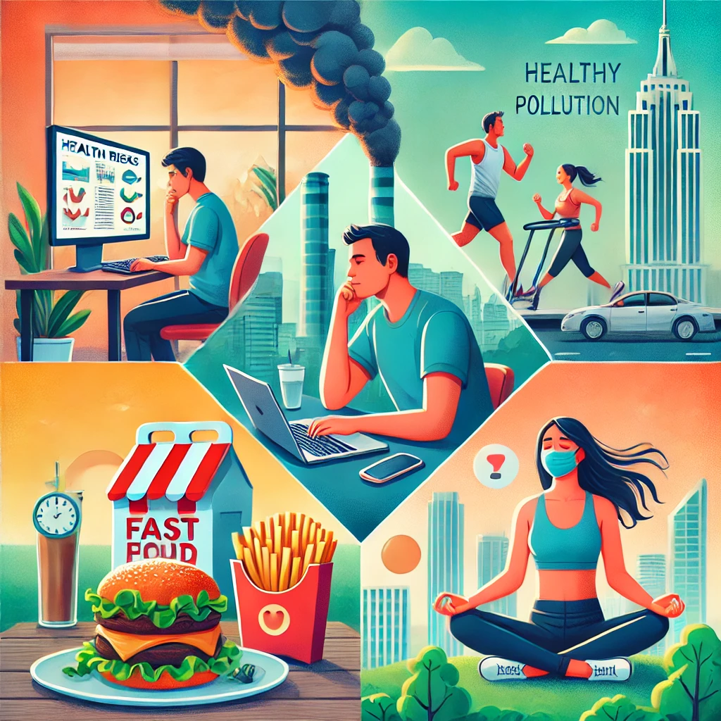 현대인의 건강 위협 요인과 예방법 관련 사진 이미지