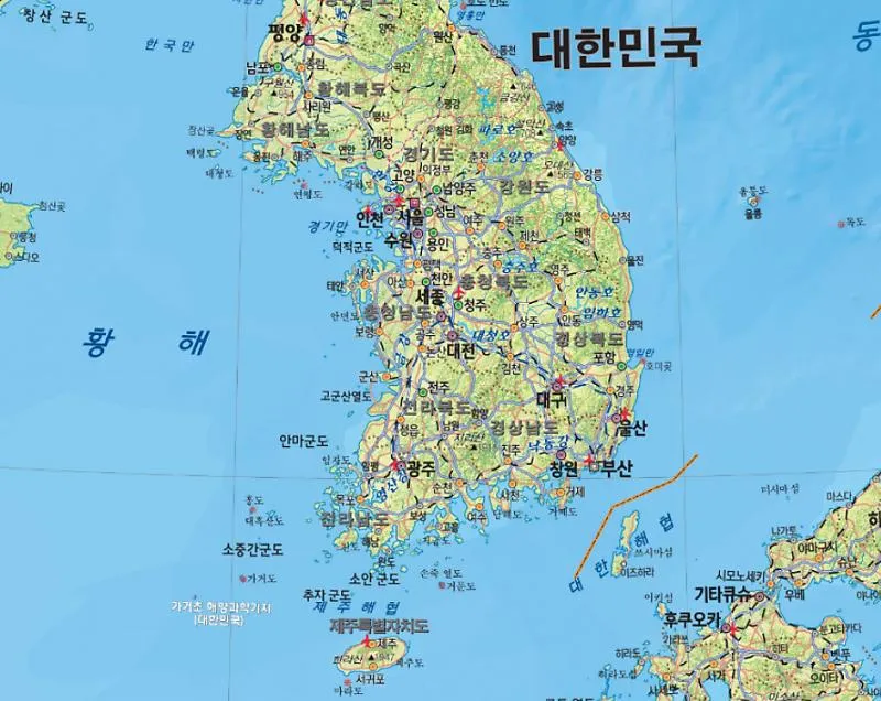 우리나라지도 크게보기 한국지도 이미지 대한민국지도_1