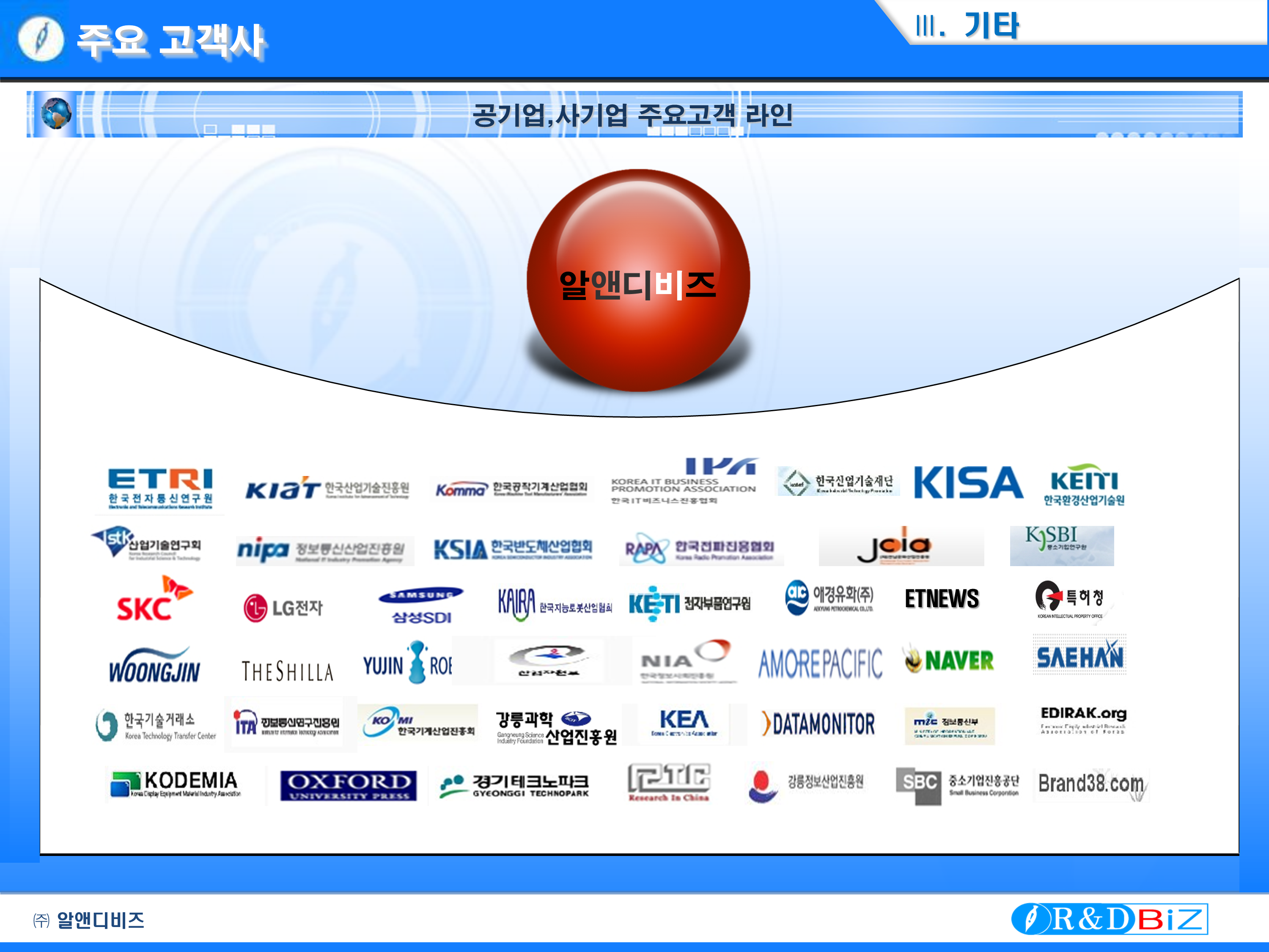 회사의 주요 고객사