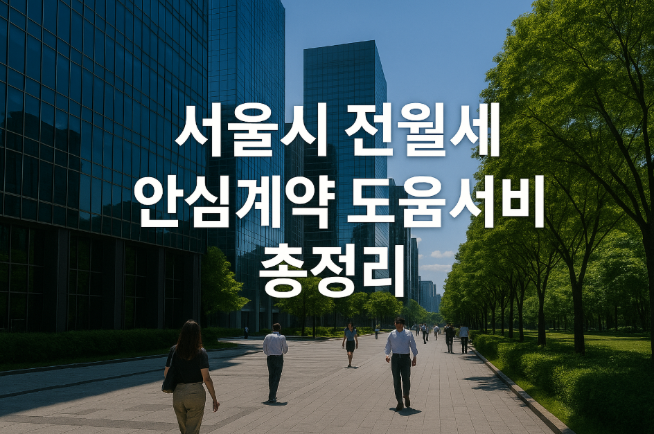 서울시 전월세 안심계약 도움서비스 총정리