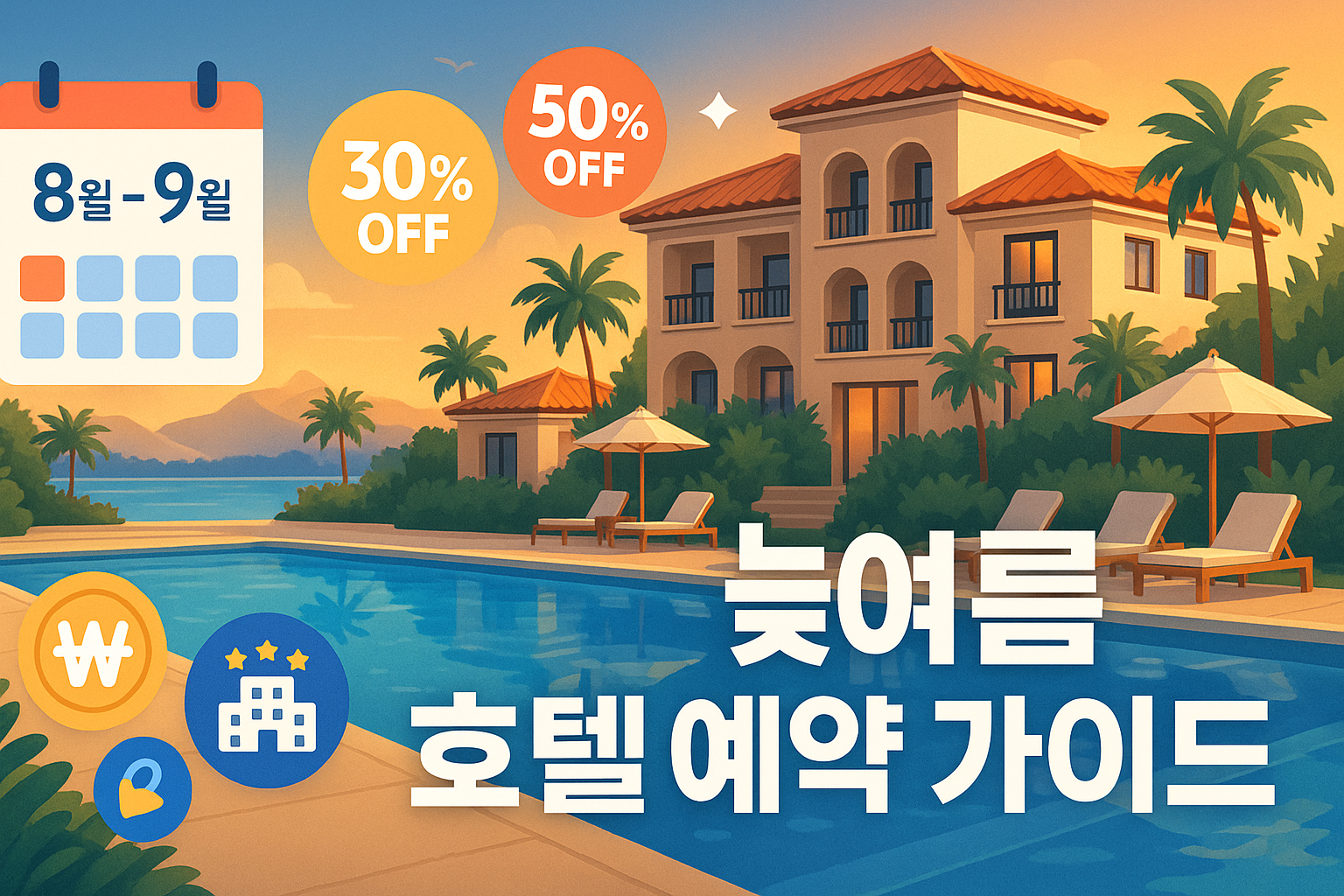 "늦여름 호텔 할인 예약 가이드 썸네일"