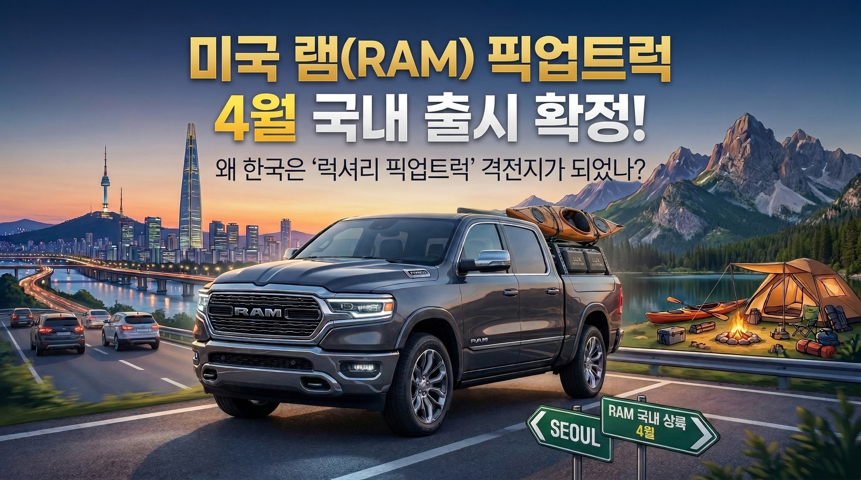 미국 램 픽업트럭 4월 국내 출시 확정