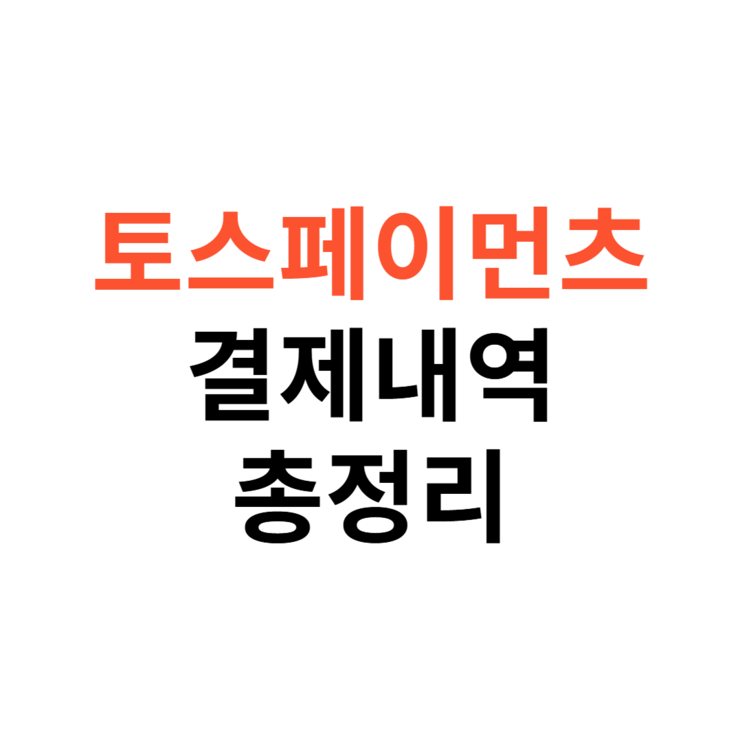 토스페이먼츠 결제내역