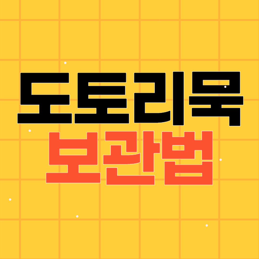 도토리묵 보관법