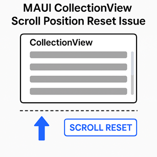 MAUI CollectionView Scrool Reset Illustration