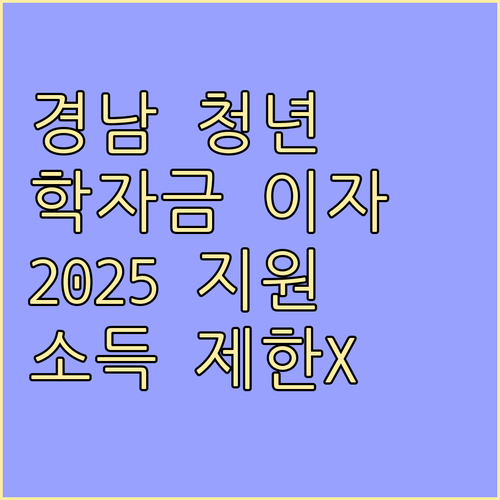 경남 청년 학자금대출 이자지원 202..