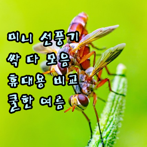 탁상용/휴대용 선풍기 추천 및 비교!..