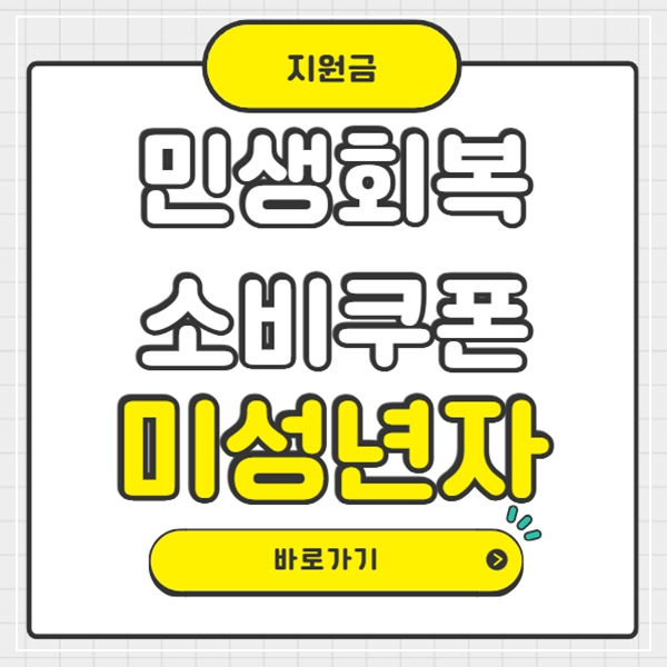 민생회복 소비쿠폰 미성년자