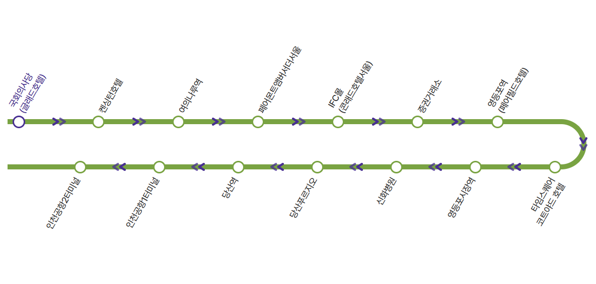 6007번 공항버스 노선표