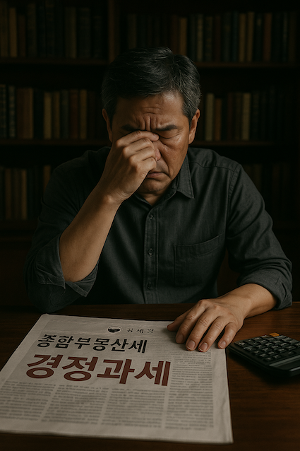 경정과세 고지서를 보고 충격을 받은 한국인 남성