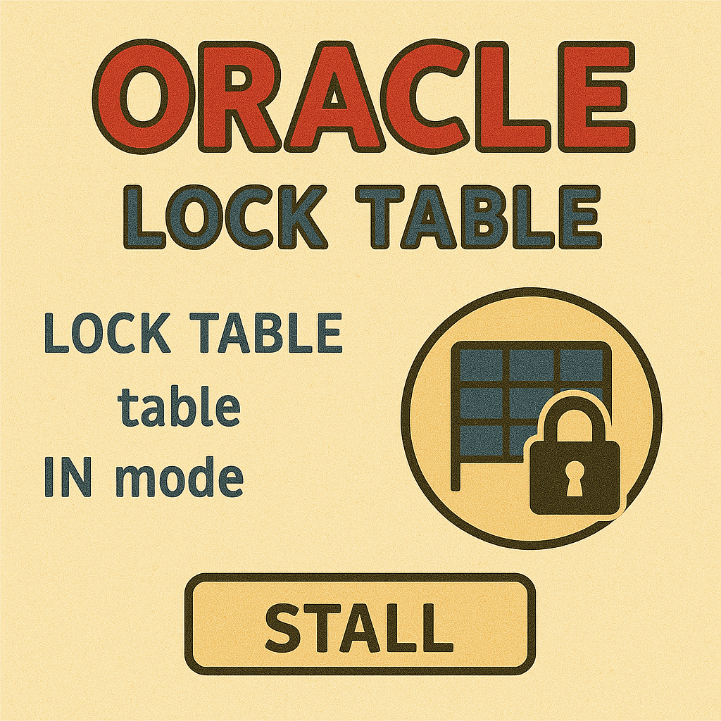 오라클 LOCK TABLE() 문법부터 예제까지 한눈에 이해하기