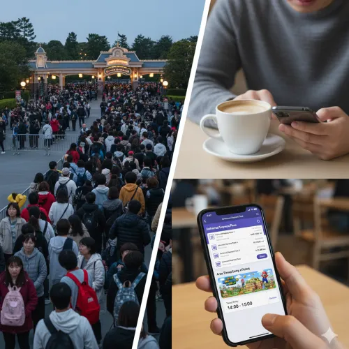 오픈런 군중 모바일 앱 대비, 시간 낭비 없는 테마파크, Open Run Strategy Mobile App Prep